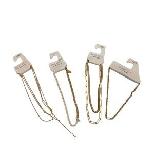 SUGARFIX by BaubleBar Gold Chain Necklaces- Set of 4